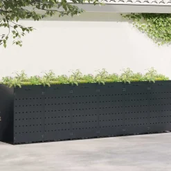 vidaXL Wieltjesbakopslag voor 6 bakken Zwart 408 x 77,5 x 121,5 cm