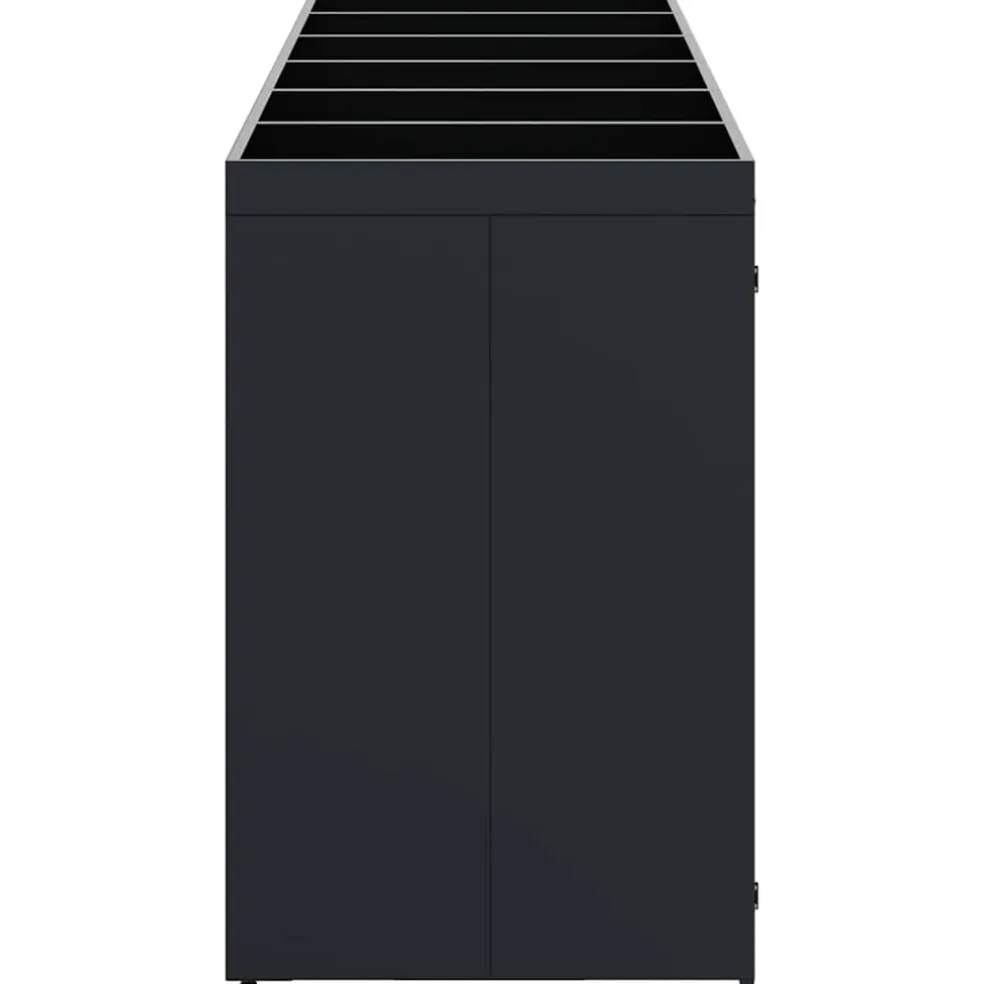 vidaXL Wieltjesbakopslag voor 6 bakken Zwart 408 x 77,5 x 121,5 cm