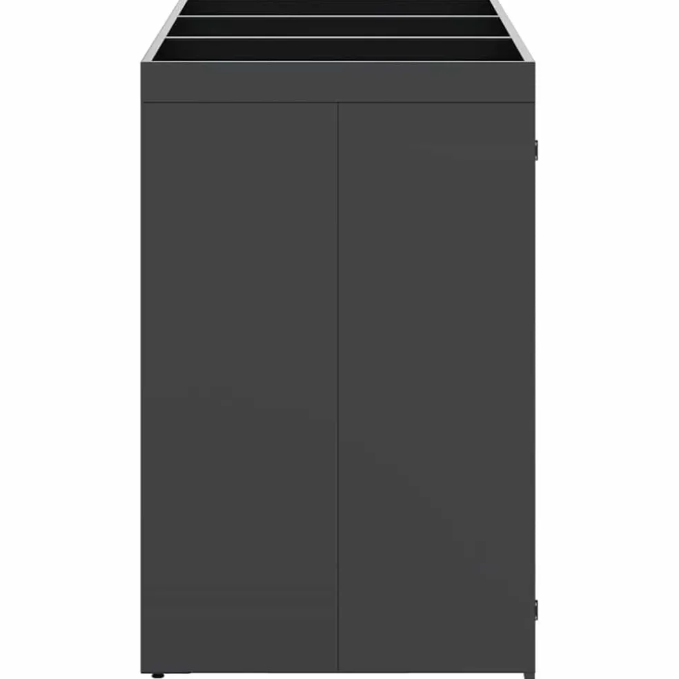vidaXL Wieltjesbakopslag voor 3 bakken Antraciet 204 x 77,5 x 121,5 cm