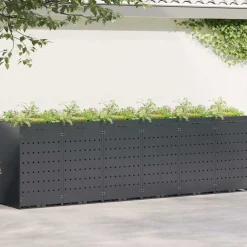 vidaXL Wieltjesbakopslag voor 6 bakken Antraciet 408 x 77,5 x 121,5 cm