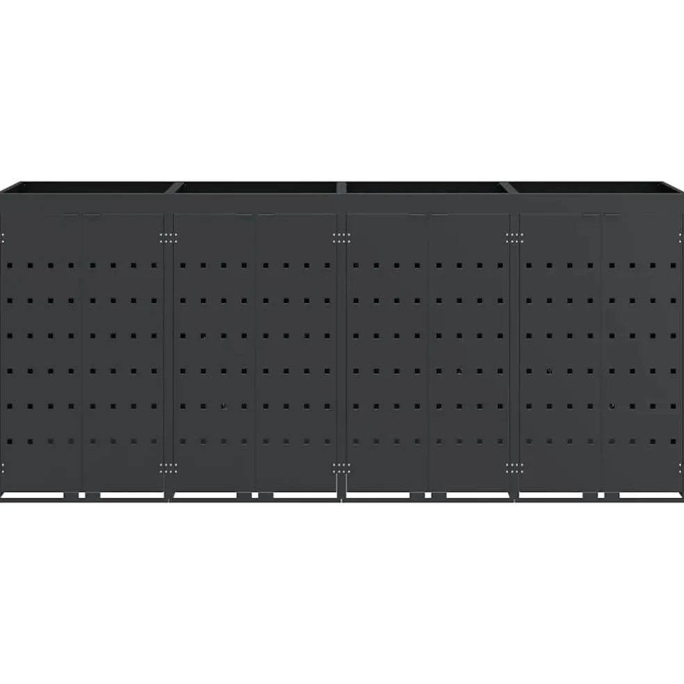 vidaXL Wieltjesbakopslag voor 4 bakken Antraciet 272 x 77,5 x 121,5 cm