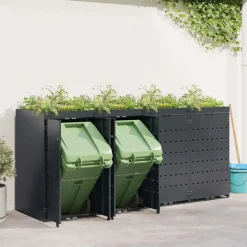 vidaXL Wieltjesbakopslag voor 4 bakken Antraciet 272 x 77,5 x 121,5 cm