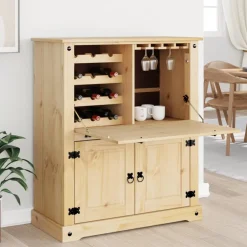 vidaXL Wijnkast Corona 97x45x114 cm massief grenenhout