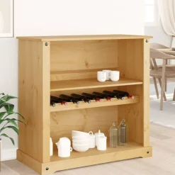 vidaXL Wijnkast Corona 107,5x51x105,5 cm massief grenenhout