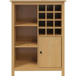 vidaXL Wijnkast HILL Honingbruin 79.5 x 40 x 107.5 cm