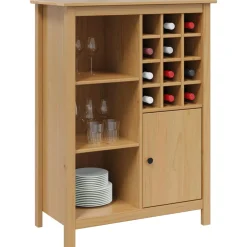 vidaXL Wijnkast HILL Honingbruin 79.5 x 40 x 107.5 cm