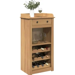 vidaXL Wijnkast Panama 57x40x111,5 cm massief grenenhout
