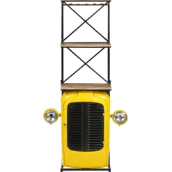 vidaXL Wijnkast tractor 49x31x172 cm massief mangohout geel