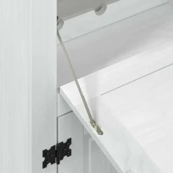 vidaXL Wijnkast Wit 97 x 45 x 114 cm Massief grenenhout