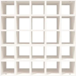 vidaXL Wijnkast Wit 56x25x56 cm Massief grenenhout