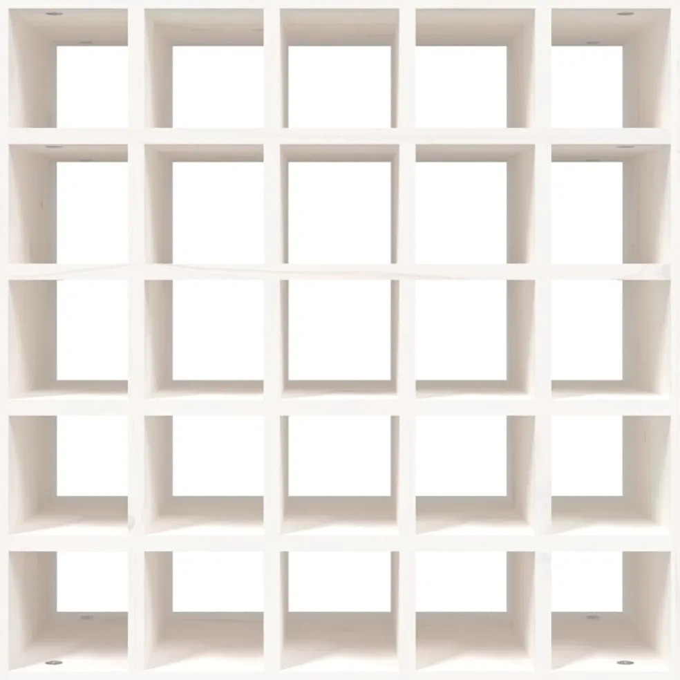 vidaXL Wijnkast Wit 56x25x56 cm Massief grenenhout