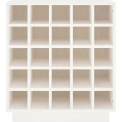 vidaXL Wijnkast 55,5x34x61 cm massief grenenhout wit