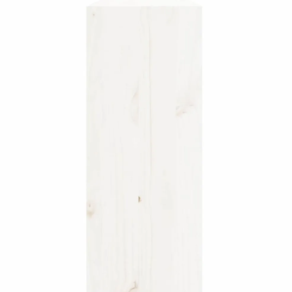 vidaXL Wijnkast 62x25x62 cm massief grenenhout wit