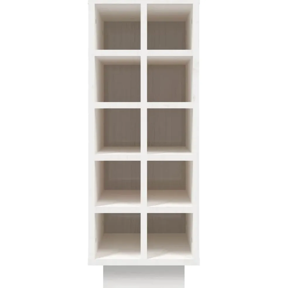 vidaXL Wijnkast 23x34x61 cm massief grenenhout wit