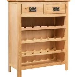 vidaXL Wijnkast 72x32x90 cm massief eikenhout