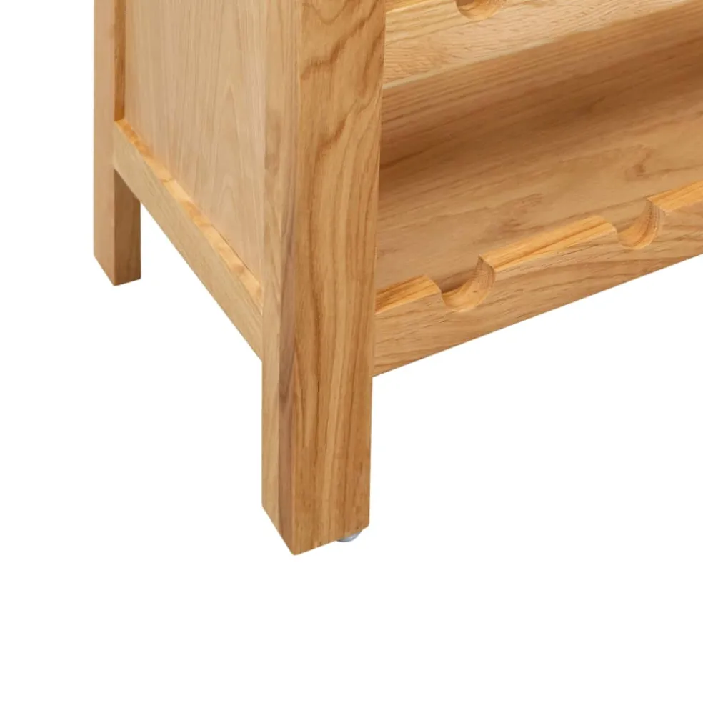 vidaXL Wijnkast 72x32x90 cm massief eikenhout