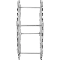 vidaXL Wijnrek Aluminium Zilver