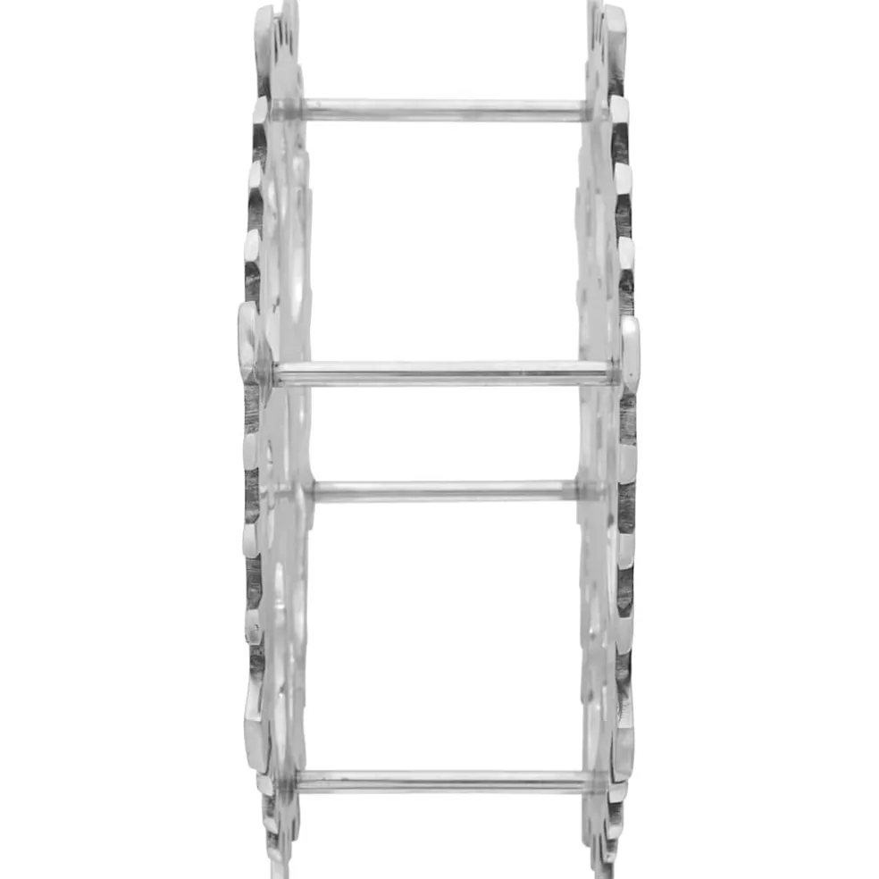 vidaXL Wijnrek Aluminium Zilver