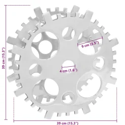 vidaXL Wijnrek Aluminium Zilver