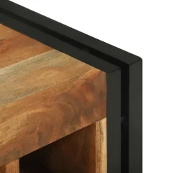 vidaXL Wijnrek Bruin en zwart 35 x 35 x 39 cm Massief Acaciahout