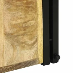 vidaXL Wijnrek Bruin en zwart 35 x 35 x 39 cm Massief Mango Hout