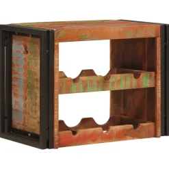 vidaXL Wijnrek Bruin 60 x 45 x 33 cm Massief gerecycled hout