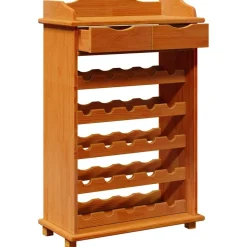 vidaXL Wijnrek Bruin 58 x 28 x 90 cm Massief grenenhout