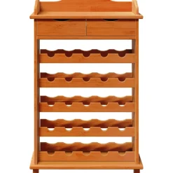 vidaXL Wijnrek Bruin 58 x 28 x 90 cm Massief grenenhout