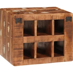 vidaXL Wijnrek Bruin 44 x 30 x 35 cm Massief Gerecycled Hout