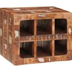vidaXL Wijnrek Bruin 44 x 30 x 35 cm Massief Gerecycled Hout