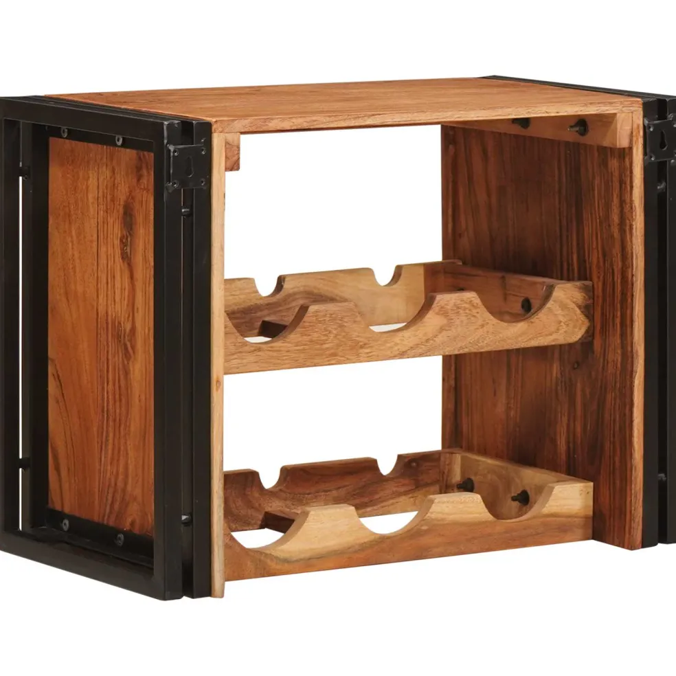 vidaXL Wijnrek Bruin 60 x 45 x 33 cm Massief Acaciahout