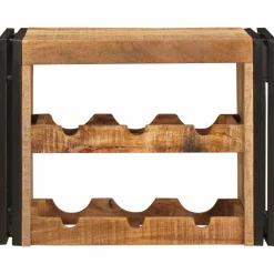 vidaXL Wijnrek Bruin 60 x 45 x 33 cm Massief Ruw Mango Hout