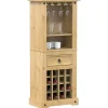 vidaXL Wijnrek Corona 56x35x134,5 cm massief grenenhout