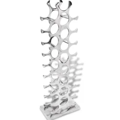 vidaXL Wijnrek 27 flessen zilverkleurig aluminium
