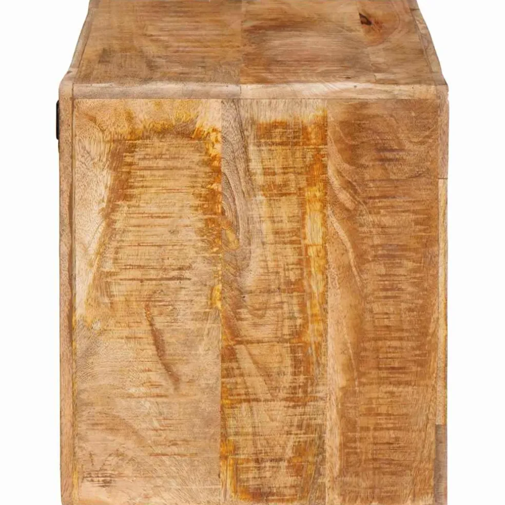 vidaXL Wijnrek met opslag Bruin 44 x 30 x 35 cm Massief Mango Hout
