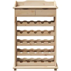 vidaXL Wijnrek Naturel 58 x 28 x 90 cm Massief grenenhout