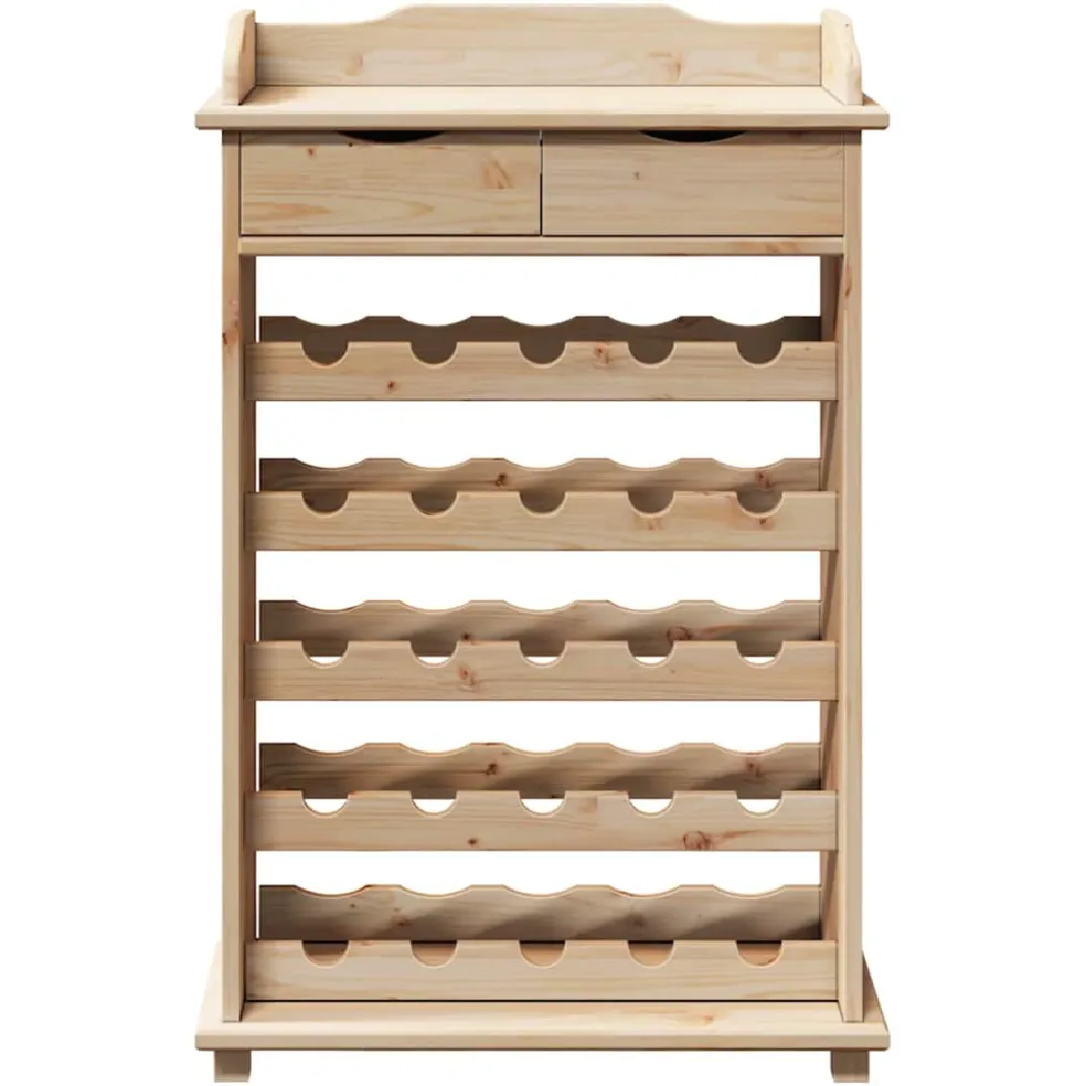 vidaXL Wijnrek Naturel 58 x 28 x 90 cm Massief grenenhout