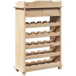 vidaXL Wijnrek Naturel 58 x 28 x 90 cm Massief grenenhout
