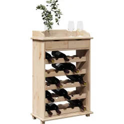 vidaXL Wijnrek Naturel 58 x 28 x 90 cm Massief grenenhout