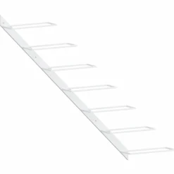 vidaXL Wijnrek voor 7 flessen wandmontage metaal wit