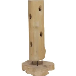 vidaXL Wijnrek voor 8 flessen 40x30x80 cm massief teakhout