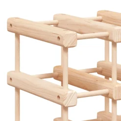 vidaXL Wijnrek voor 12 flessen 36x23x36 cm massief grenenhout