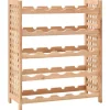 vidaXL Wijnrek voor 25 flessen 63x25x73 cm massief walnotenhout