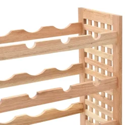 vidaXL Wijnrek voor 25 flessen 63x25x73 cm massief walnotenhout