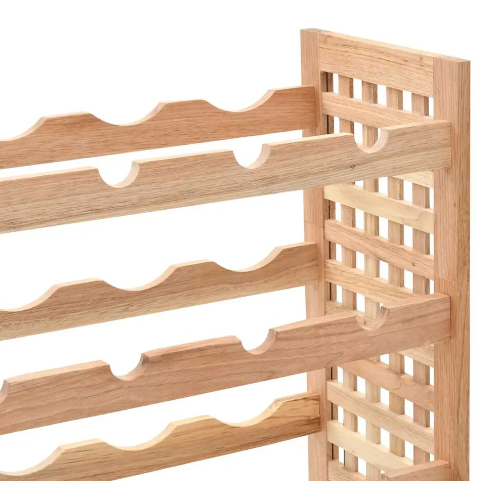 vidaXL Wijnrek voor 25 flessen 63x25x73 cm massief walnotenhout