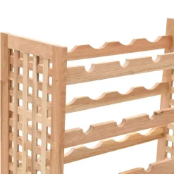 vidaXL Wijnrek voor 25 flessen 63x25x73 cm massief walnotenhout