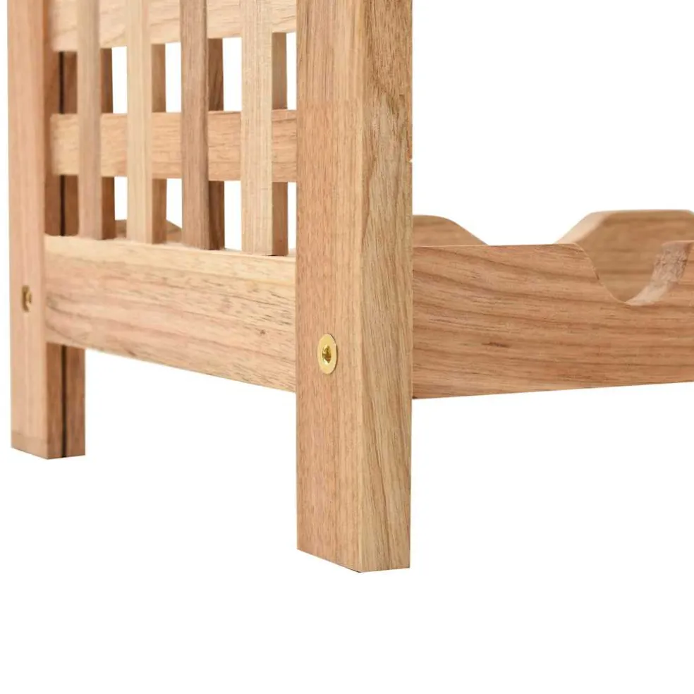 vidaXL Wijnrek voor 25 flessen 63x25x73 cm massief walnotenhout