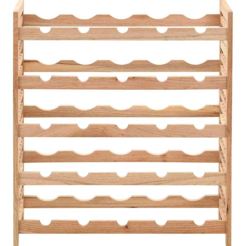 vidaXL Wijnrek voor 25 flessen 63x25x73 cm massief walnotenhout