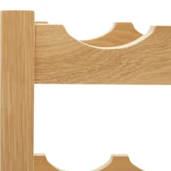 vidaXL Wijnrek voor 6 flessen 37x21x21 cm massief eikenhout