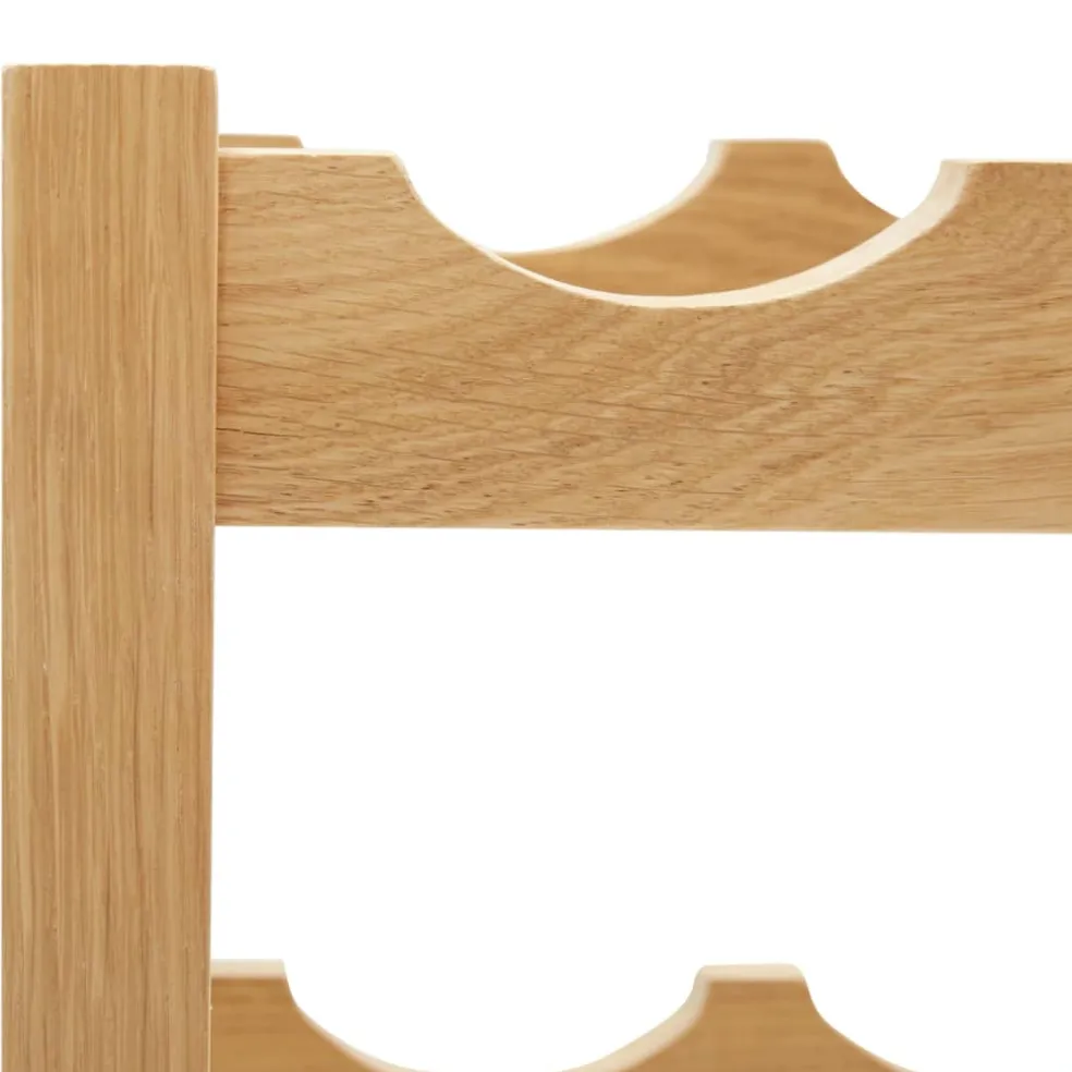 vidaXL Wijnrek voor 6 flessen 37x21x21 cm massief eikenhout